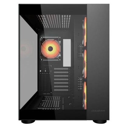 COUGAR CASE MID TOWER CUBE FV 150 RGB BLK D.CHAMBER 3*120+120mm ARGB FAN [CGR-5KA1B-RGB]