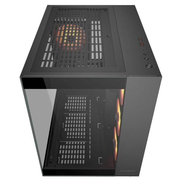 COUGAR CASE MID TOWER CUBE FV 150 RGB BLK D.CHAMBER 3*120+120mm ARGB FAN [CGR-5KA1B-RGB]