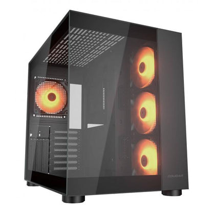 COUGAR CASE MID TOWER CUBE FV 150 RGB BLK D.CHAMBER 3*120+120mm ARGB FAN [CGR-5KA1B-RGB]
