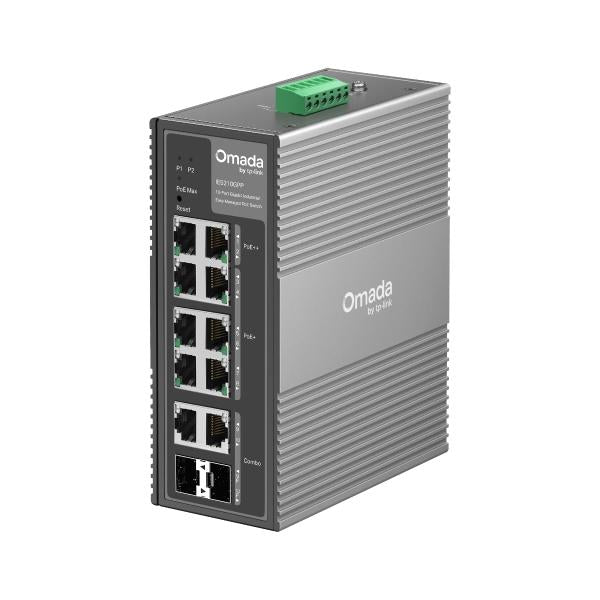 TP-Link Omada IES210GPP switch di rete Gestito Gigabit Ethernet (10/100/1000) Supporto Power over Ethernet (PoE) Guida DIN Grigio [IES210GPP]