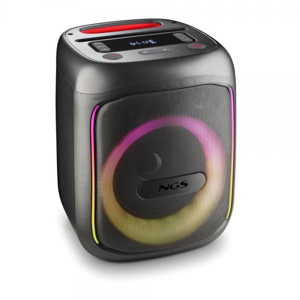 NGS ALTOPARLANTE PORTATILE 80W, AUTONOMIA 10H, LED, INGRESSO BT,TWS,USB,TF,AUX CON INGR MICR, NERO [WILDSWAGGO]