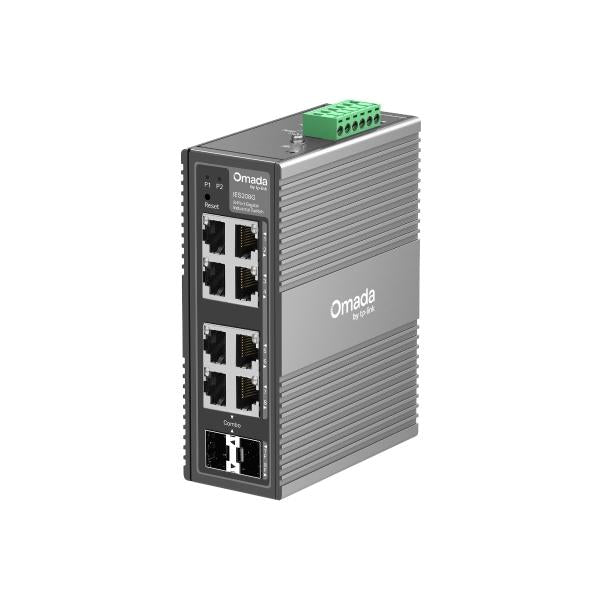 TP-Link - IES208G - Omada 8-Port Gigabit Industrial Easy Managed Switch, 8 Gigabit RJ45 Ports, 2 Combo Gigabit SFP Slots, -40-75  Operating Temperature. [IES208G]
