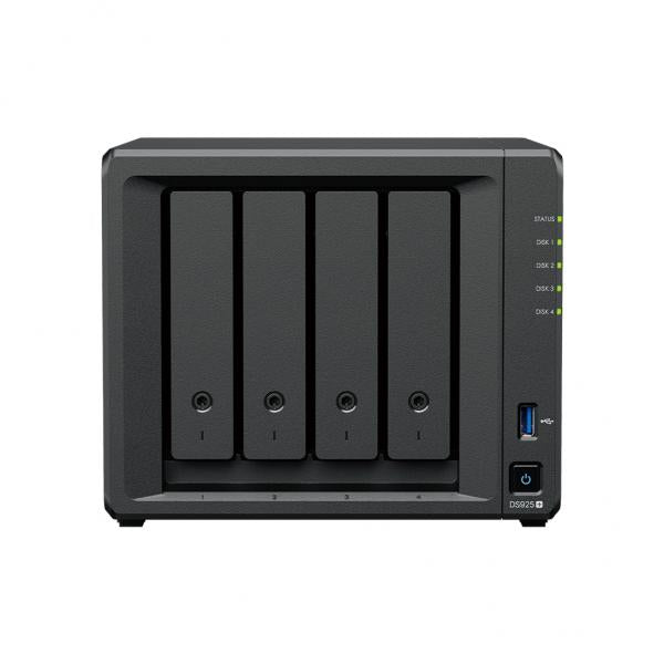 SYNOLOGY NAS DS925+ X 4HD/SSD 3.5"/2.5"SATA-NO HD-AMD RYZEN V1500B--DDR4 4GB-2P GIGA-2P USB-1P [DS925+]