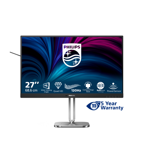 Philips Serie 4000 27B2N4500/00 Monitor PC 68,6 cm (27") 2560 x 1440 Pixel Quad HD LCD Grigio [27B2N4500/00]