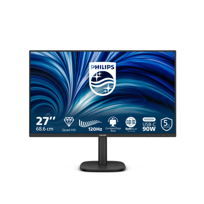 PHILIPS MONITOR 27 LED IPS QHD 16:9 4MS 350 CDM 120hz, PIVOT, VGA/DP/HDMI, USB-C, MULTIMEDIALE [27B2U3601]