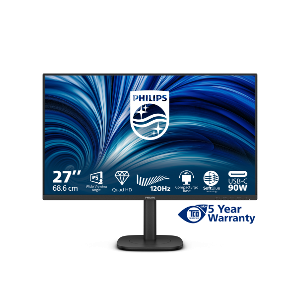 Philips Serie 3000 27B2U3601/00 Monitor PC 68,6 cm (27") 2560 x 1440 Pixel Quad HD LCD Nero [27B2U3601/00]