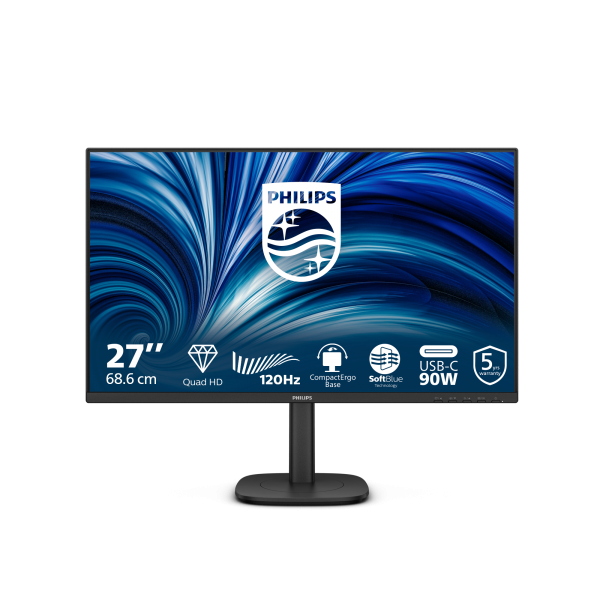 Philips Serie 3000 27B2U3601/00 Monitor PC 68,6 cm (27") 2560 x 1440 Pixel Quad HD LCD Nero [27B2U3601/00]