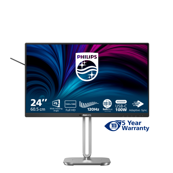 Philips Serie 4000 24B2U4301/00 Monitor PC 60,5 cm (23.8") 1920 x 1080 Pixel Full HD LCD Grigio [24B2U4301/00]