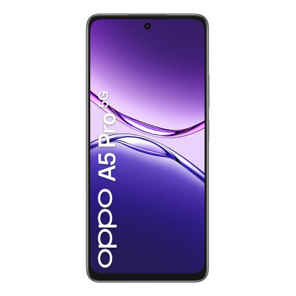 OPPO A5 Pro 5G Smartphone, Foto AI 50MP, Frontale 8MP, Display 6.67 120HZ LCD HD+, 5800mAh, RAM 8(Esp4GB/6GB/8GB)+ROM 256GB (esp1TB), IP69, [Versione Italia], Black Brown [0150850287]