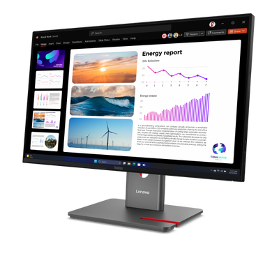 Lenovo ThinkVision P24Q-40 - 24 inch - Quad HD IPS LED Monitor - 2560x1440 - 120Hz - Pivot / HAS / USB-C [64B2GAT1EU]