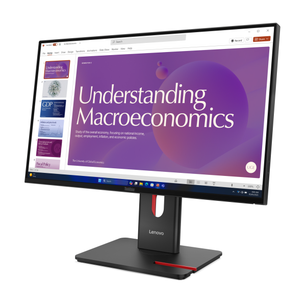 Lenovo ThinkVision T24D-40 - 24 inch - Full HD IPS LED Monitor - 1920x1080 - Pivot / HAS / RJ45 / USB-C [64B9GAT1EU]