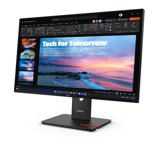 Lenovo ThinkVision T27QD-40 - 27 inch - Quad HD IPS LED Monitor - 2560x1440 - 120Hz - Pivot / HAS / RJ45 / USB-C [64AAGAT2EU]