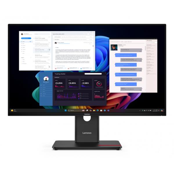 Lenovo ThinkVision T27UD-40 - 27 inch - 4K Ultra HD IPS LED Monitor - 3840x2160 - Pivot / HAS / RJ45 / USB-C [64AFGAT2EU]