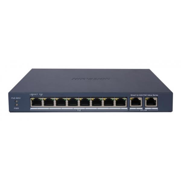 HIKVISION SWITCH SMART MANAGED POE 10/100 8 POE PORTS [DS-3E1310P-EI/M]
