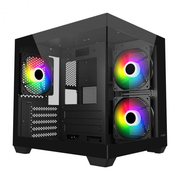 FSP FORTRON CASE M.TOWER S140 USB3*1 USB2.0*2, 120mm REVERSE ARGB FAN* 2 & [POC0000286]