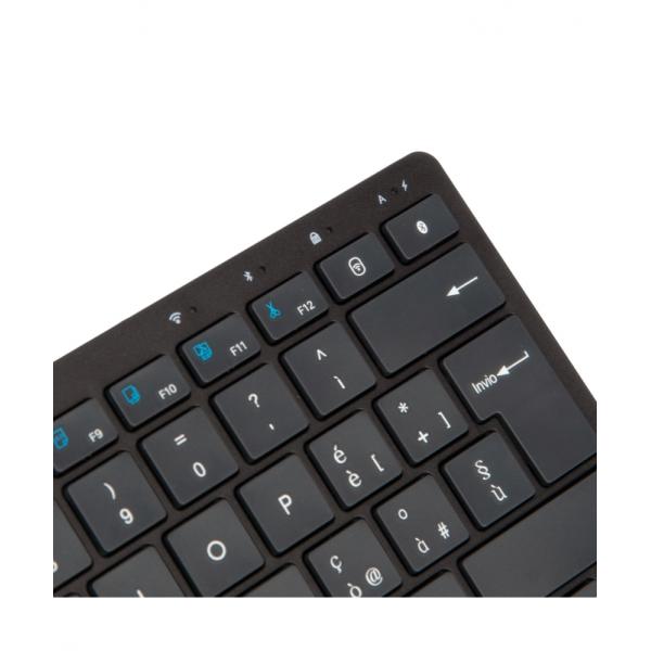 Vultech KEY-601WBT tastiera Ufficio USB + RF Wireless + Bluetooth QWERTY Italiano Nero [KEY-601WBT]