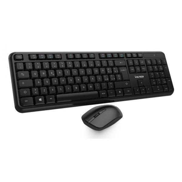 Vultech KM-811W tastiera Mouse incluso Ufficio Wireless a RF + USB QWERTY Italiano Nero [KM-811W]