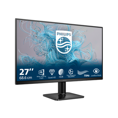 PHILIPS MONITOR 27 LED IPS QHD 16:9 4MS 300 CDM 100hz, DP/HDMI [27E2N1500L]