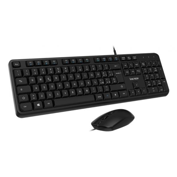 VULTECH TASTIERA E MOUSE BUNDLE, CON FILO USB, 2000DPI [KM-811]