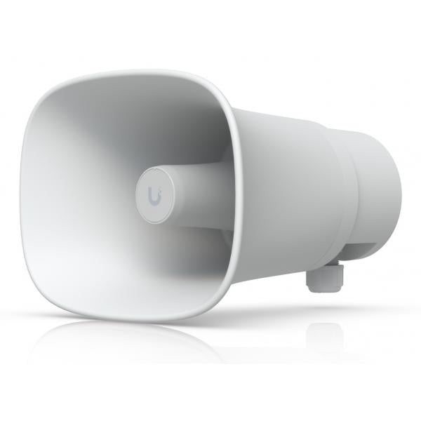 Ubiquiti - UP-AI-Horn-Speaker-W - UniFi PoE 120 dB horn speaker with advanced AI alert functionality and versatile wall, corner, and pole mounting options [UP-AI-Horn-Speaker-W]