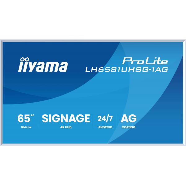Iiyama ProLite 65 inch - 4K UHD Display - 3840x2160 [LH6581UHSG-1AG]