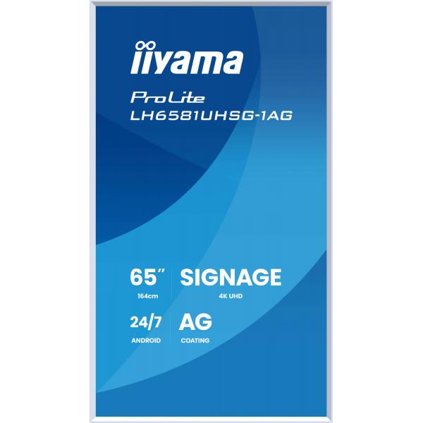 Iiyama ProLite 65 inch - 4K UHD Display - 3840x2160 [LH6581UHSG-1AG]