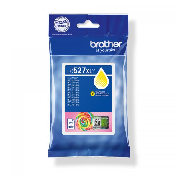 Brother LC527XLY cartuccia d'inchiostro 1 pz Originale Resa elevata (XL) Giallo [LC527XLY]