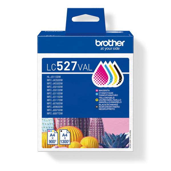 Brother LC527VAL cartuccia d'inchiostro 4 pz Originale Nero, Ciano, Magenta, Giallo [LC527VAL]