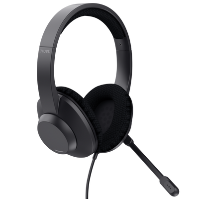 Trust Ayda Max Cuffie con microfono USB per ENC - Nero [25462]
