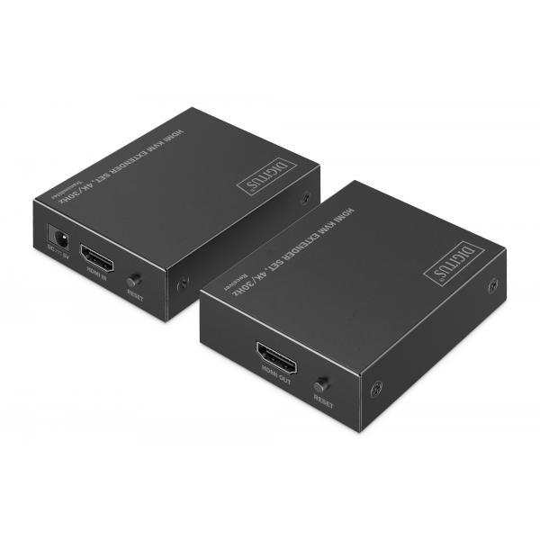 Digitus HDMI KVM Extender Set - 4K/30Hz - 40/70m - PoC - CAT - Black [DS-55357]