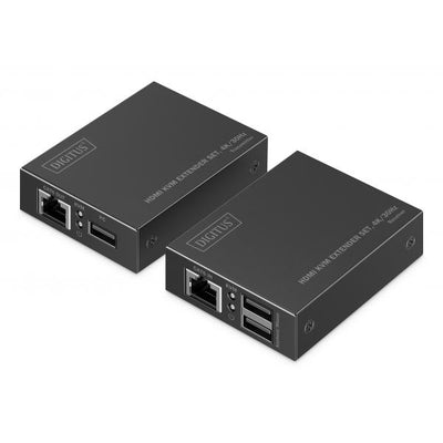 Digitus HDMI KVM Extender Set - 4K/30Hz - 40/70m - PoC - CAT - Black [DS-55357]