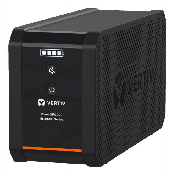 Vertiv PowerUPS 200 Essential PSA6E-600IT-SCH, 600 VA / 315 W, AVR, batterie sostituibili dall'utente, batteria di backup, 4 uscite Schuko, due anni di garanzia [PSA6E-600IT-SCH]