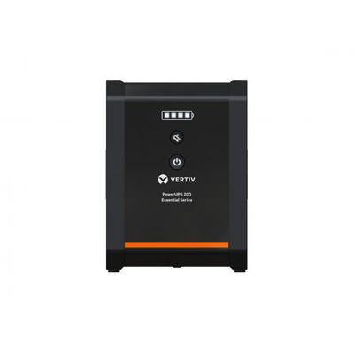 Vertiv PowerUPS 200 Essential PSA6E-2200IT-SCH, 2.200 VA / 1.225 W, AVR, batterie sostituibili dall'utente, batteria di backup, 5 uscite Schuko, due anni di garanzia [PSA6E-2200IT-SCH]