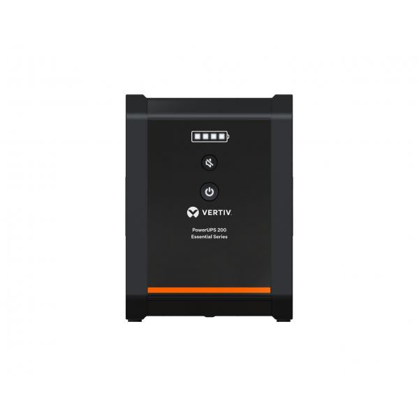 Vertiv PowerUPS 200 Essential PSA6E-2200IT-SCH, 2.200 VA / 1.225 W, AVR, batterie sostituibili dall'utente, batteria di backup, 5 uscite Schuko, due anni di garanzia [PSA6E-2200IT-SCH]