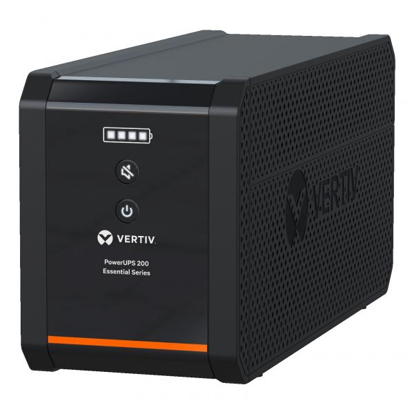 Vertiv PowerUPS 200 Essential PSA6E-2200IT-SCH, 2.200 VA / 1.225 W, AVR, batterie sostituibili dall'utente, batteria di backup, 5 uscite Schuko, due anni di garanzia [PSA6E-2200IT-SCH]