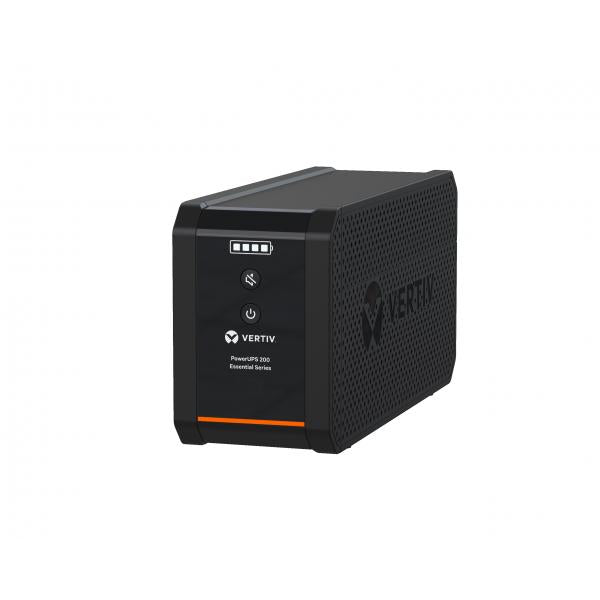 Vertiv PowerUPS 200 Essential PSA6E-1000IT-SCH, 1.000 VA / 525 W, AVR, batterie sostituibili dall'utente, batteria di backup, 4 uscite Schuko, due anni di garanzia [PSA6E-1000IT-SCH]