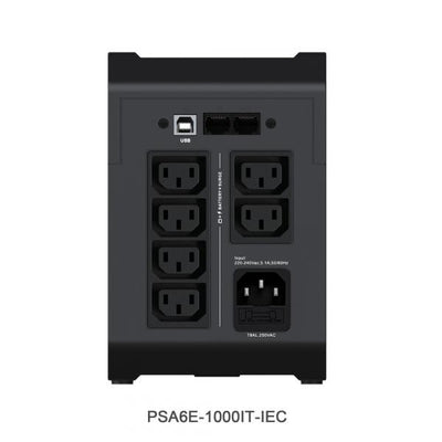 Vertiv PowerUPS 200 Essential PSA6E-1000IT-IEC, 1.000 VA / 525 W, AVR, batterie sostituibili dall'utente, batteria di backup, 6 uscite IEC, due anni di garanzia [PSA6E-1000IT-IEC]