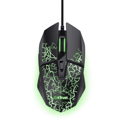 TRUST MOUSE GAMING ILLUMINATO CABLATO 6.400DPI - 6 PULSANTI PROGRAMMABILI - GXT113 FELOX - NERO [25749]