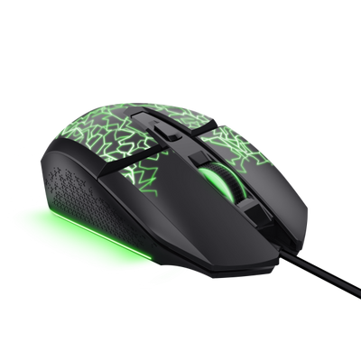 TRUST MOUSE GAMING ILLUMINATO CABLATO 6.400DPI - 6 PULSANTI PROGRAMMABILI - GXT113 FELOX - NERO [25749]
