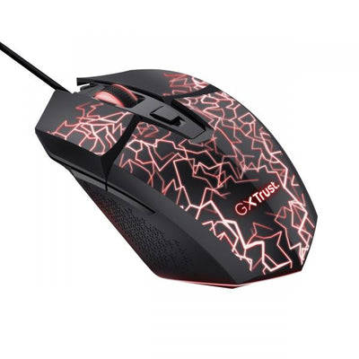 TRUST MOUSE GAMING ILLUMINATO CABLATO 6.400DPI - 6 PULSANTI PROGRAMMABILI - GXT113 FELOX - NERO [25749]