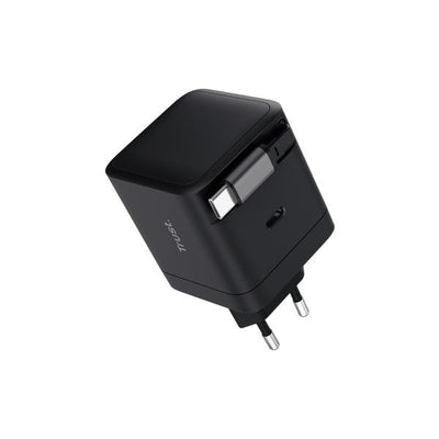 TRUST ALIMENTATORE/CARICABATTERIA 65W 1 PORTE USB-C + CAVO RETRATTILE USB-C - PLASTICA RICICLATA 50 [25805]