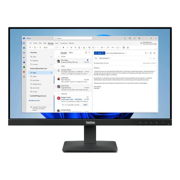 LENOVO MONITOR 23,8 LED IPS 16:9 FHD 6 MS 250 CDM, VGA/HDMI, S24-4e [64B5KAT1EU]