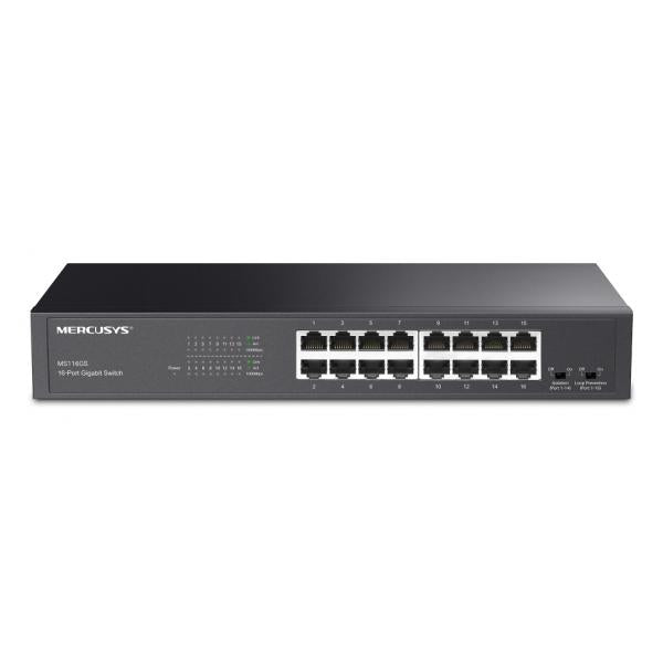 Mercusys MS116GS switch di rete Gigabit Ethernet (10/100/1000) Nero [MS116GS]