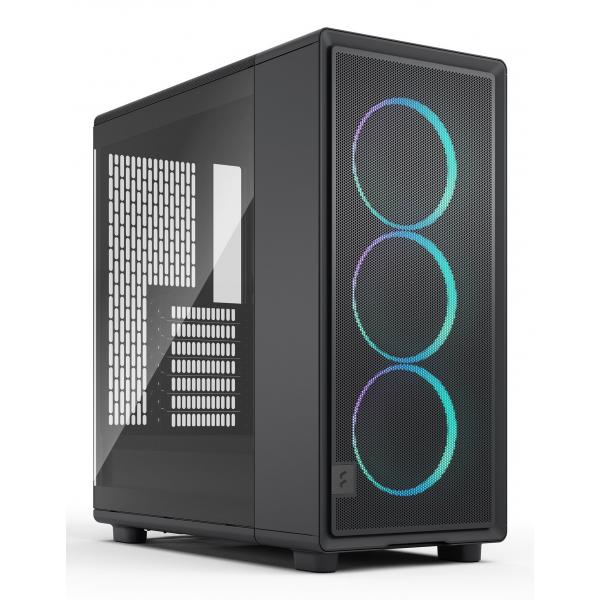 FRACTAL CASE MID TOWER EPOCH BLACK TG RGB LIGHT TINT 3*120mm MOMENTUM FAN [FD-C-EPO1A-04]