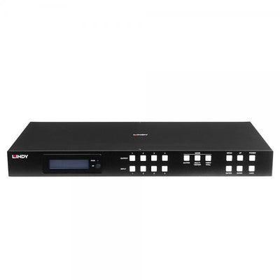 LINDY No. 38390 - Matrice Seamless Multi-View 4x4 HDMI 4K60 con Scaler Video Wall [LIN-38390]