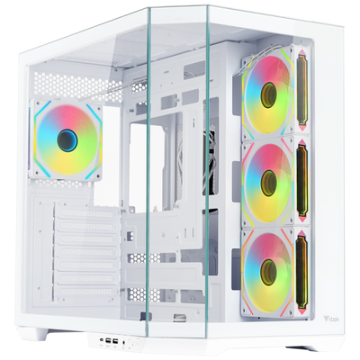 ITEK CASE DARK CAVE AKU - GAMING TOWER, ATX, 4X12CM ARGB FAN, USB3, TYPE-C, TEMP GLASS SIDE FRON [ITGCADCAKW]