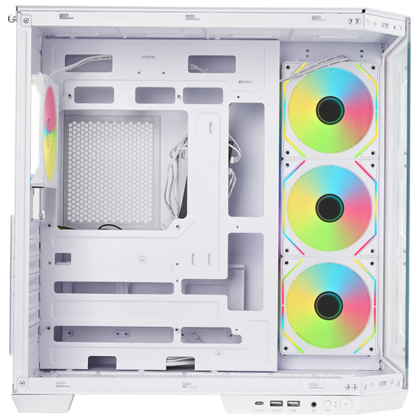 ITEK CASE DARK CAVE AKU - GAMING TOWER, ATX, 4X12CM ARGB FAN, USB3, TYPE-C, TEMP GLASS SIDE FRON [ITGCADCAKW]