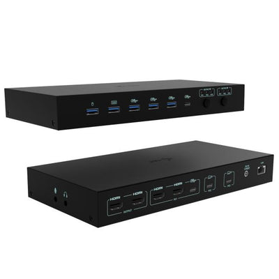 i-tec USB-C KVM Dock PRO for Three Hosts, Dual Video, with 2x Power Delivery, max 92W [C31KVMDOCKPDPRO]