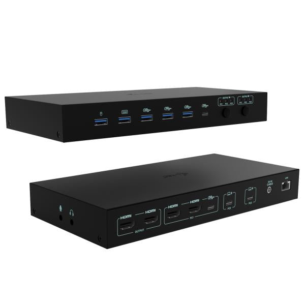 i-tec USB-C KVM Dock PRO for Three Hosts, Dual Video, with 2x Power Delivery, max 92W [C31KVMDOCKPDPRO]