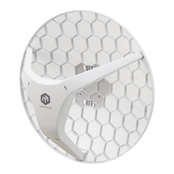 MikroTik - MikroTik CPE con antenna integrata da 24.5 dBi, 5 GHz Wi-Fi 6, 1x Gigabit Ethernet con supporto PoE-in. CPU quad-core 716 MHz, 256 MB RAM [LHG-5axD]